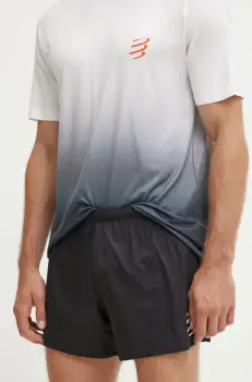 Compressport pantaloni scurti de alergare Racing Split culoarea negru, ASHM3759 imagine