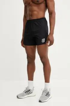 Compressport pantaloni scurti de antrenament culoarea negru, ASHM739 imagine