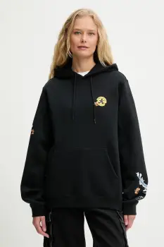 Converse bluza Converse x Tom & Jerry culoarea negru, cu gluga, cu imprimeu, 10028756-A01 imagine