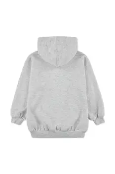 Converse bluza copii culoarea gri, cu gluga, cu imprimeu, 4CH370 imagine