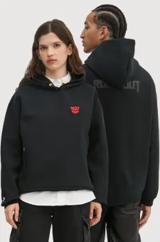 Converse bluza x Transformers culoarea negru, cu gluga, cu imprimeu, 10027840-A01 imagine