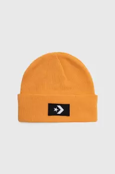 Converse caciula culoarea portocaliu, din tricot gros imagine