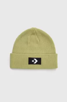 Converse caciula culoarea verde, din tricot gros imagine