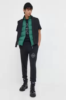 Converse pantaloni de trening culoarea negru, cu imprimeu imagine