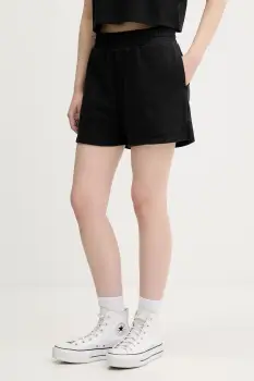 Converse pantaloni scurti culoarea negru, uni, high waist, 10028417-A02 imagine