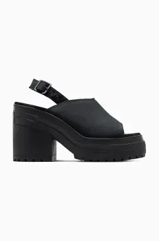 Converse sandale Chuck 70 De Luxe Heel Nu femei, culoarea negru, cu toc drept, A12567C imagine