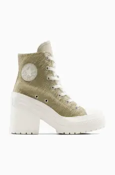 Converse tenisi Chuck 70 De Luxe Heel culoarea bej, A12813C imagine