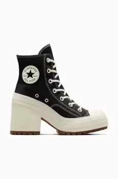 Converse tenisi Chuck 70 De Luxe Heel femei, culoarea negru, A05347C imagine