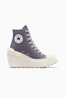 Converse tenisi Chuck 70 De Luxe Wedge Platform femei, culoarea roz, A08282C imagine