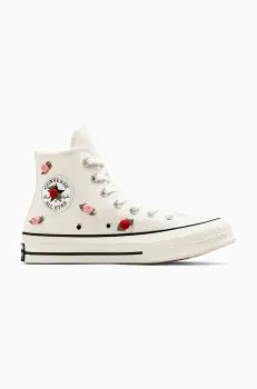 Converse tenisi Chuck 70 femei, culoarea alb, A10637C imagine