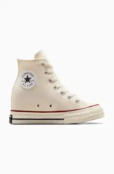 Converse tenisi Chuck 70 femei, culoarea alb, A12562C imagine