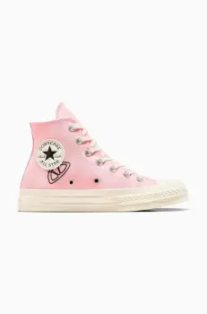Converse tenisi Chuck 70 femei, culoarea roz, A07558C imagine