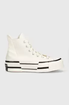 Converse tenisi Chuck 70 Plus femei, culoarea alb, A00915C imagine