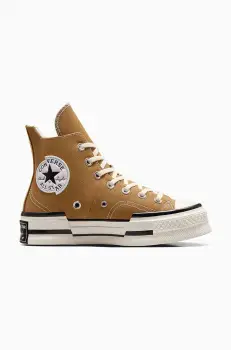 Converse tenisi Chuck 70 Plus femei, culoarea maro, A12321C imagine