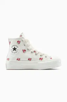 Converse tenisi Chuck Taylor All Star Lift culoarea alb, A13659C imagine