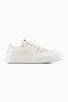 Converse tenisi Chuck Taylor All Star Lift culoarea alb, A15008C imagine