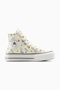 Converse tenisi Chuck Taylor All Star Lift culoarea alb, A15536C imagine