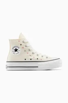 Converse tenisi Chuck Taylor All Star Lift culoarea bej, A13522C imagine