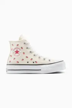 Converse tenisi Chuck Taylor All Star Lift culoarea bej, A14934C imagine