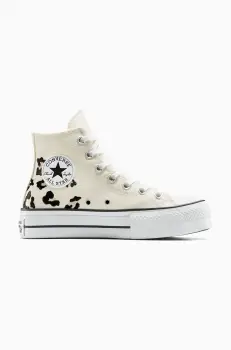 Converse tenisi Chuck Taylor All Star Lift culoarea bej, A14936C imagine
