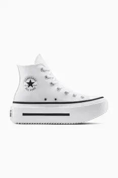 Converse tenisi Chuck Taylor All Star Lift Double Stack culoarea alb, A12976C imagine