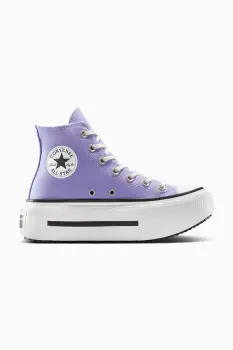 Converse tenisi Chuck Taylor All Star Lift Double Stack culoarea violet, A15206C imagine