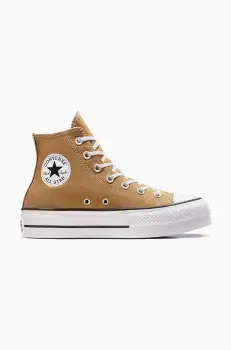 Converse tenisi Chuck Taylor All Star Lift femei, culoarea bej, A07210C imagine