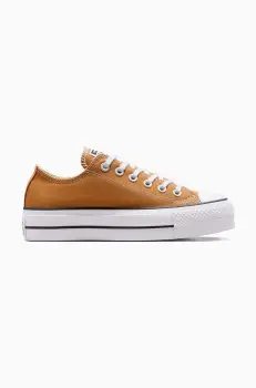 Converse tenisi Chuck Taylor All Star Lift femei, culoarea galben, A11540C imagine