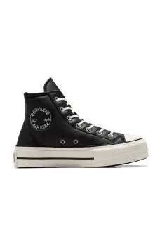 Converse tenisi Chuck Taylor All Star Lift femei, culoarea negru, A11160C imagine