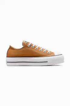 Converse tenisi Chuck Taylor All Star Lift femei, culoarea verde, A11540C imagine