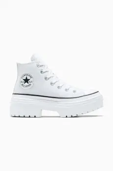 Converse tenisi Chuck Taylor All Star Lugged Heel femei, culoarea alb, A10364C imagine