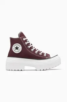 Converse tenisi Chuck Taylor All Star Lugged Heel femei, culoarea bordo, A09401C imagine