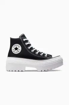 Converse tenisi Chuck Taylor All Star Lugged Heel femei, culoarea negru, A08258C imagine