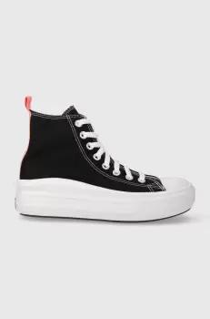 Converse tenisi Chuck Taylor All Star Move femei, culoarea negru, 271716C imagine