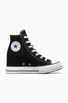 Converse tenisi Chuck Taylor All Star Wedge femei, culoarea negru, A11909C imagine