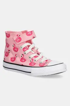 Converse tenisi copii CHUCK TAYLOR ALL STAR 1V culoarea roz, A11786C imagine