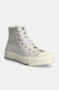 Converse tenisi copii CHUCK TAYLOR ALL STAR EVA LIFT culoarea gri, A10382C imagine