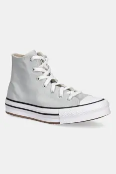 Converse tenisi copii CHUCK TAYLOR ALL STAR EVA LIFT culoarea gri, A13122C imagine