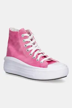 Converse tenisi copii CHUCK TAYLOR ALL STAR MOVE culoarea roz, A11817C imagine