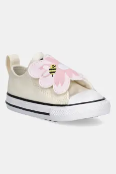 Converse tenisi copii CHUCK TAYLOR ALL STAR ONE STRAP culoarea bej, A13452C imagine