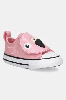 Converse tenisi copii CHUCK TAYLOR ALL STAR ONE STRAP culoarea roz, A11789C imagine