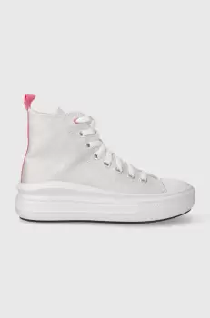 Converse tenisi copii culoarea argintiu imagine