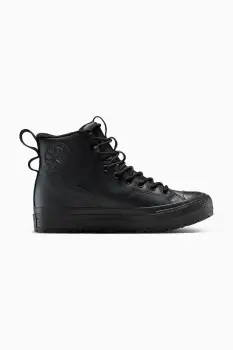 Converse tenisi de piele Chuck Taylor All Star Hiker Boot Water Repellent culoarea negru, A13234C imagine