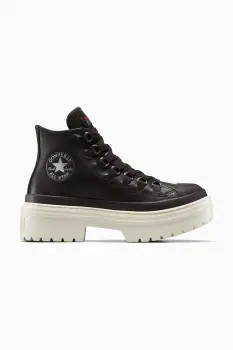 Converse tenisi de piele Chuck Taylor All Star Lugged Heel Cc culoarea maro, A12982C imagine