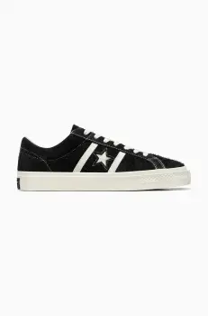 Converse tenisi din piele intoarsa One Star Academy PRO culoarea negru, A06426C imagine