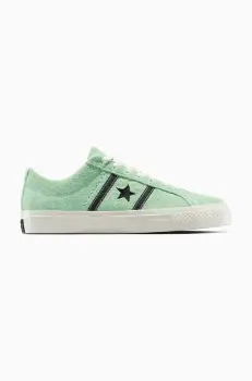 Converse tenisi din piele intoarsa One Star Academy Pro culoarea verde, A10578C imagine