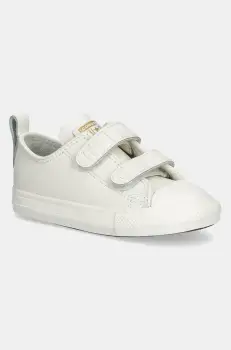 Converse tenisi din piele pentru copii Chuck Taylor All Star 2V culoarea alb, A13793C imagine