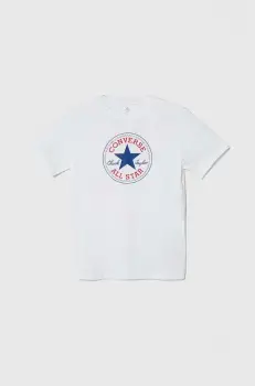 Converse tricou copii culoarea alb, cu imprimeu imagine