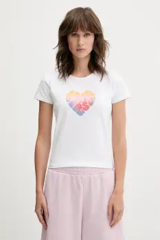 Converse tricou culoarea alb, 10028331-A03 imagine