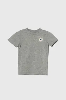 Converse tricou de bumbac pentru copii culoarea gri, cu imprimeu imagine